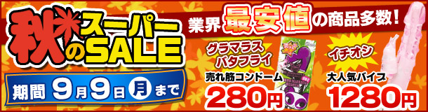 アダルトグッズが衝撃価格！秋のスーパーセール