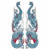タトゥーシール　双頭龍・青